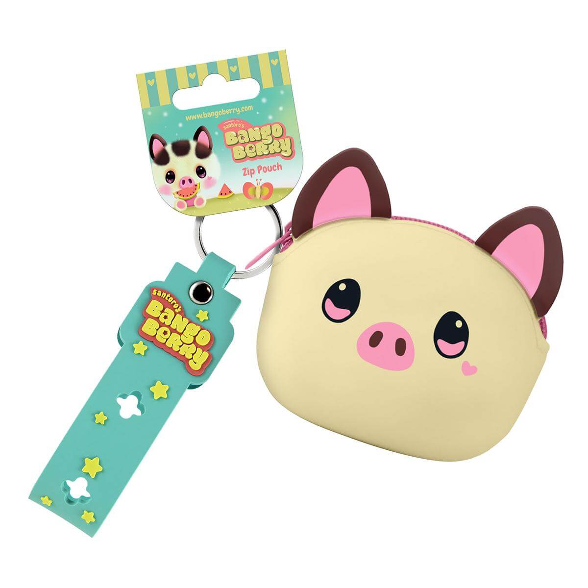 Breloc Bangoberry cu mini portofel Piggy Porcusorul Breloc Bangoberry cu mini portofel Piggy Porcusorul